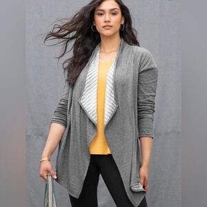 Matilda‎ Jane Just Imagine Kendra Drape Front Cardigan Gray Size Small